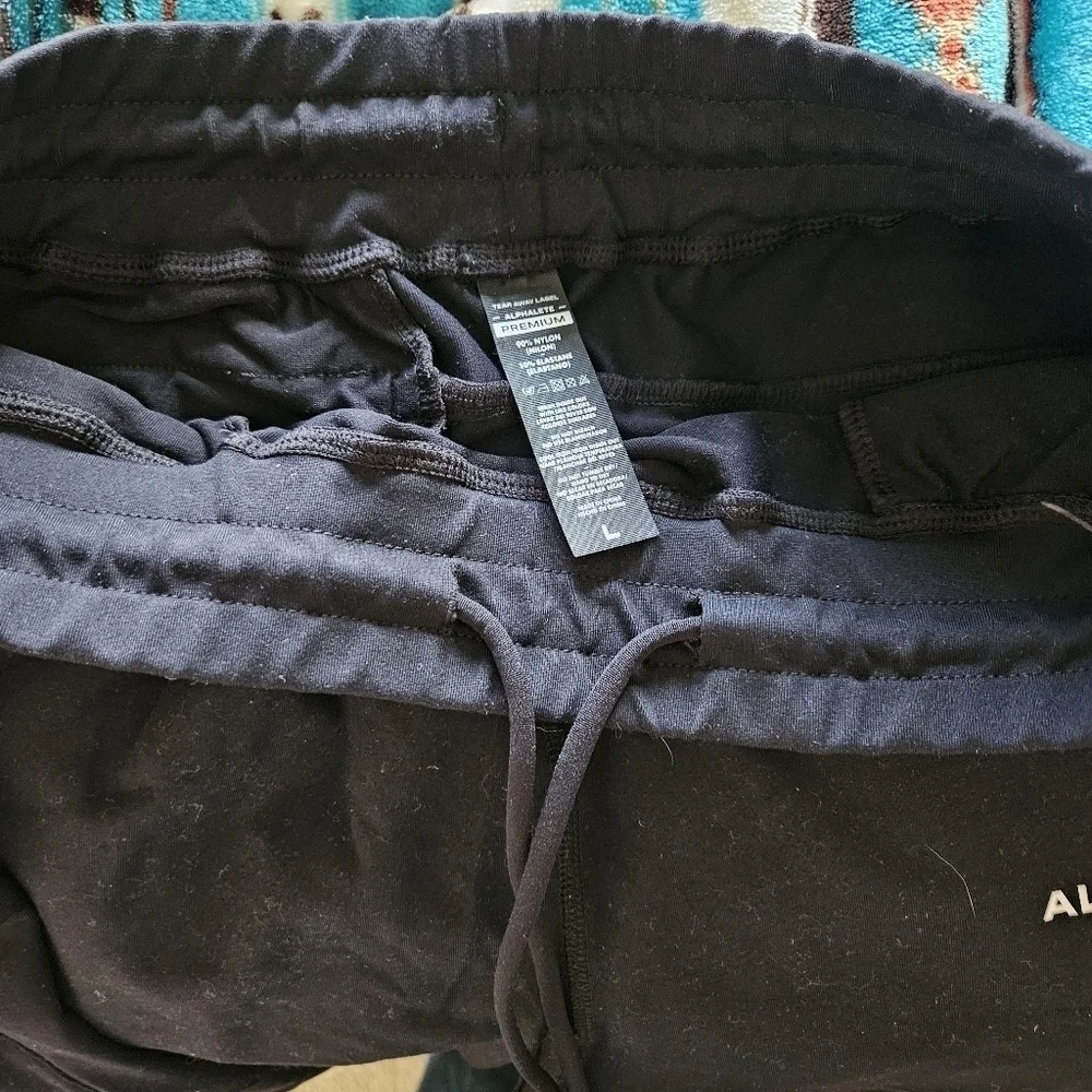 Mens Alphalete premium Joggers Black Large